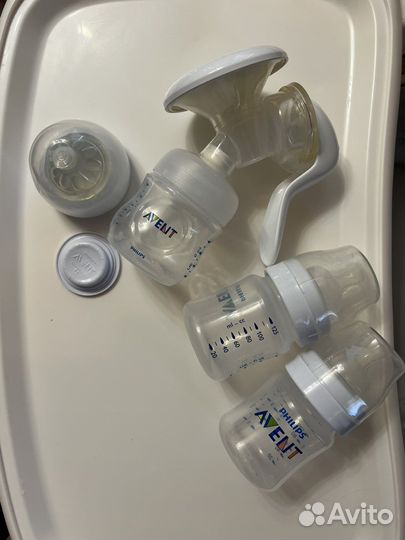 Молокоотсос avent ручной и бутылочки