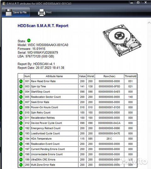 HDD WD 500 Gb