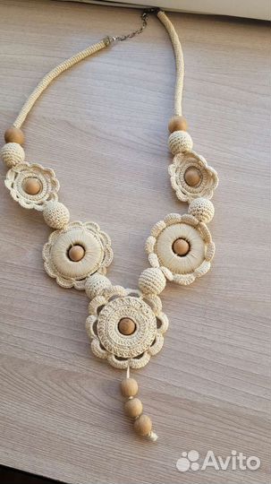 Комплект в стиле Бохо (ручная работа) сумка/шарф