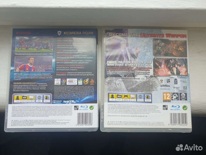 Диски ps3 (лицензия) pes 2015, transformers, gt 5