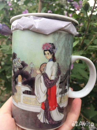 Кружка заварочная фарфор с крышкой новая