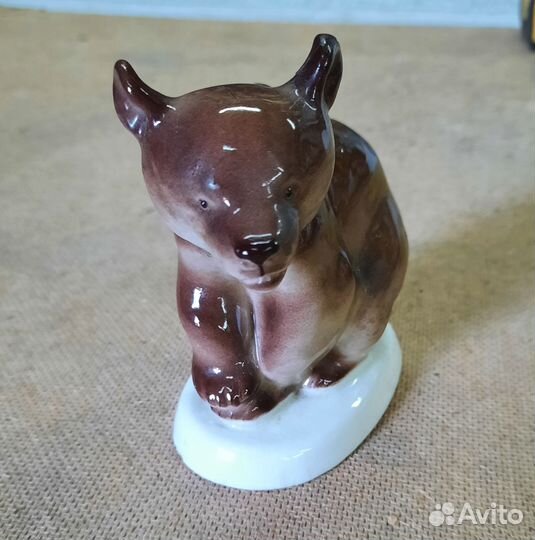Статуэтка лфз Медведь СССР фарфор керамика