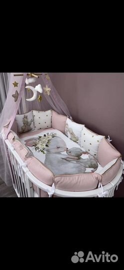 Кроватка трансформер Minky Moon, кокон, текстиль