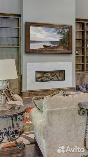 Картина пейзаж река Ангара 45х80