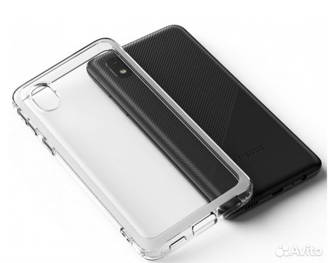 Оригинал Чехол Soft Clear Cover - Samsung A01 Core