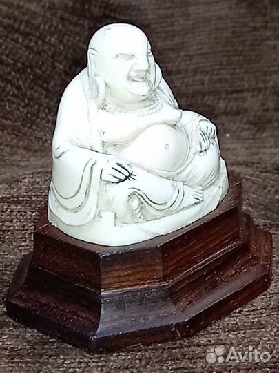 Старинный Буда Хотей, Китай 19 век кость мамонта