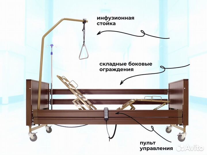 Медицинская кровать для ухода за больными