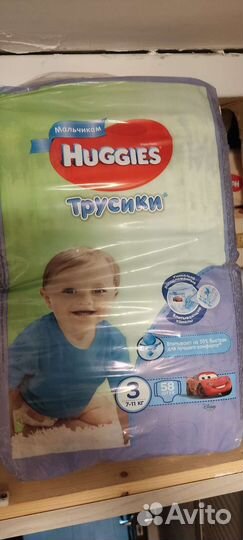 Huggies 3 трусы-подгузники 7-11 кг 58 шт