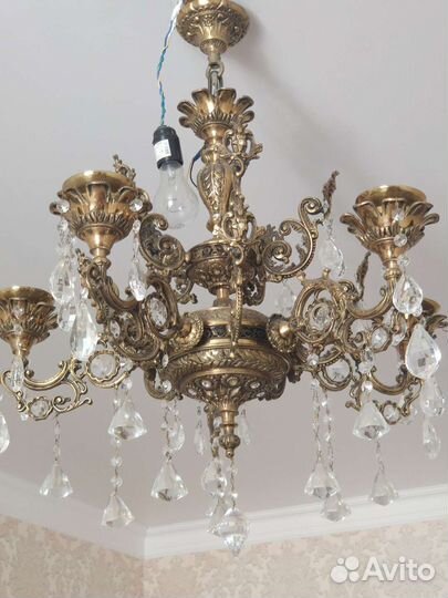 Люстра бронзовая