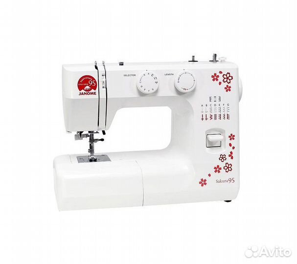 Швейная машина Janome Sakura 95 белый/цветы