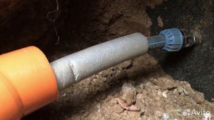 Монтаж выгребных ям, септиков, водопровода, кнс