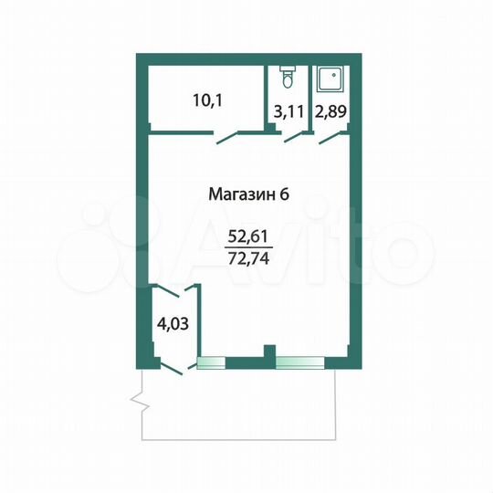 Свободного назначения, 72.74 м²