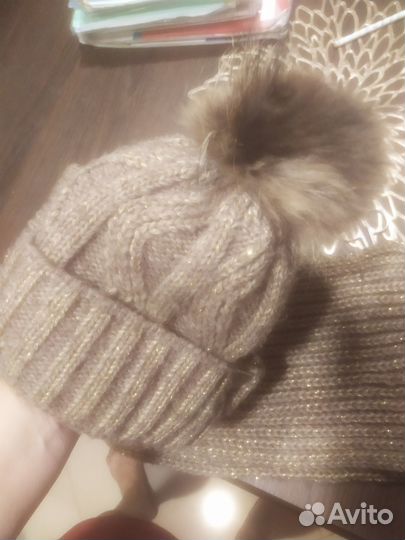 Комплект шапка и снуд в идиальном состоянии