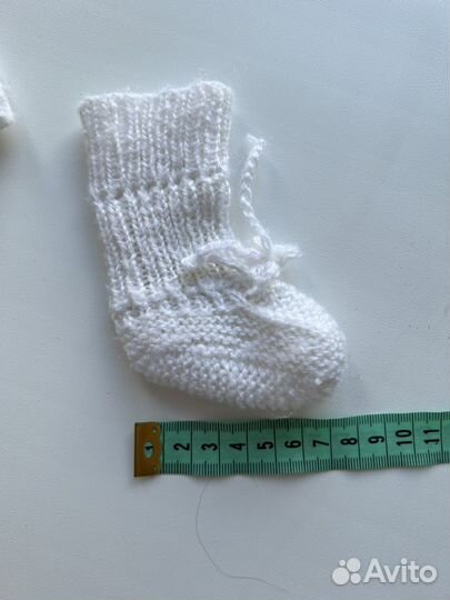 Пинетки носки детские вязаные ручной работы