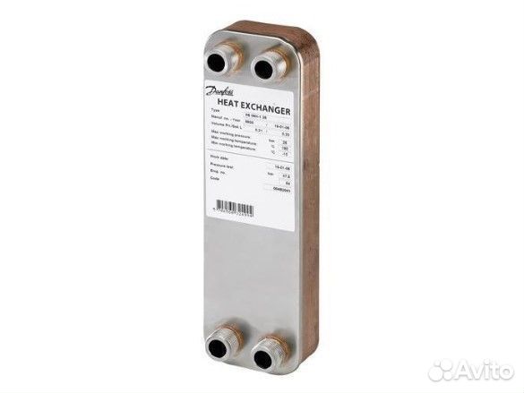Паяные теплообменники Danfoss XB 36
