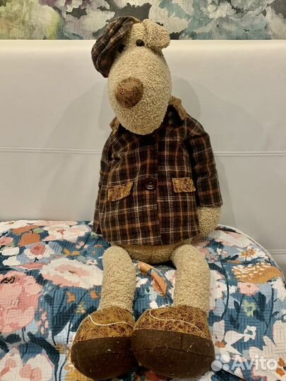 Мягкие игрушки две собаки и бычок