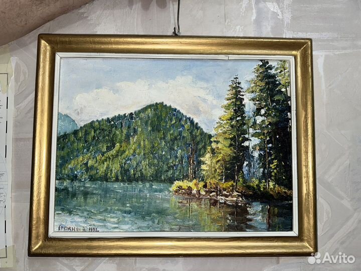 Картина маслом озеро Рица