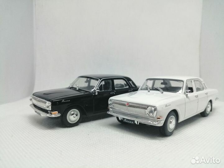 Модели газ-24 «Волга» черная/белая
