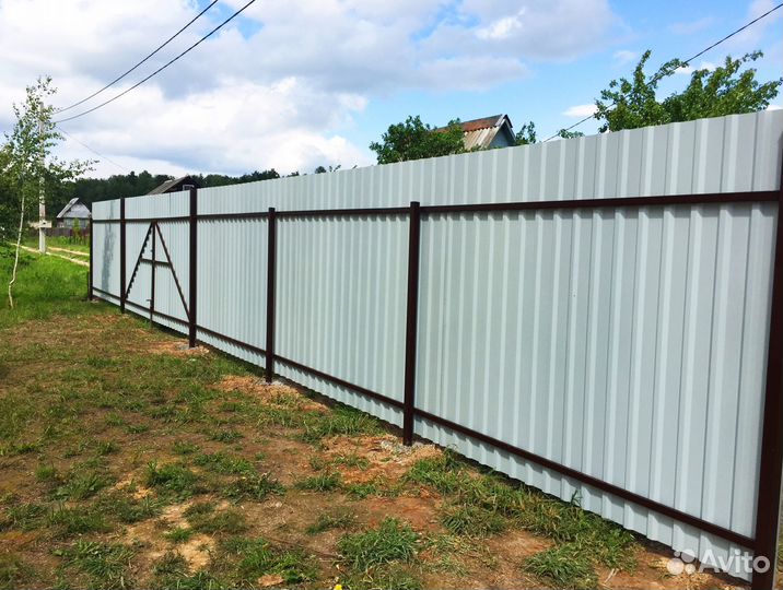 Откатные ворота металлические прочные