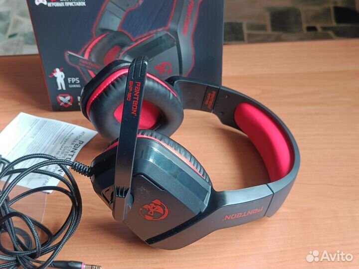 Наушники игровые компьютерные проводные с микрофон
