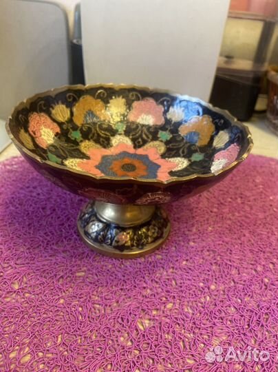 Ваза конфетница латунь Индия