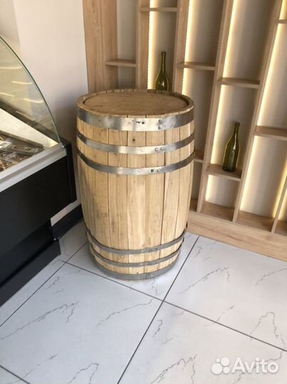 Деревянная бочка интерьерная