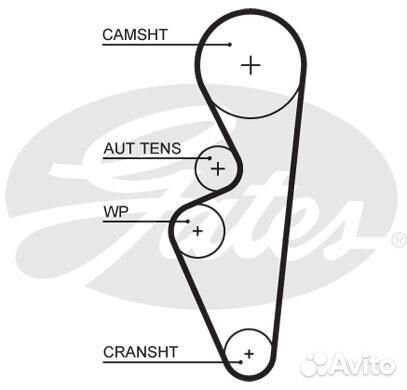 Комплект грм LADA kalina/granta 1.6 2011 больше че