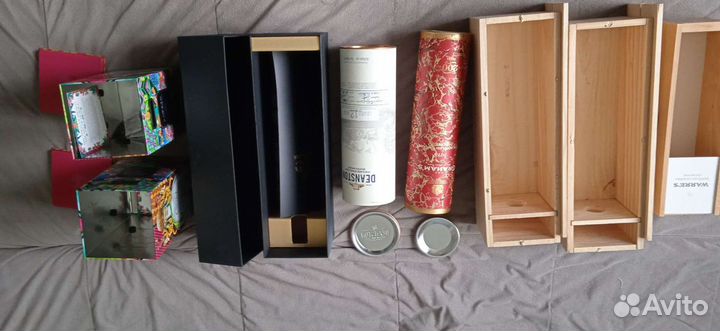 Ящики винные деревянные метал картон