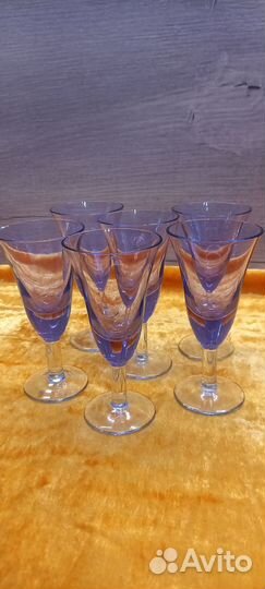 Бокалы из цветного стекла СССР