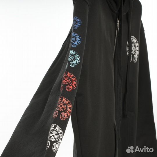 Зип худи chrome hearts черная