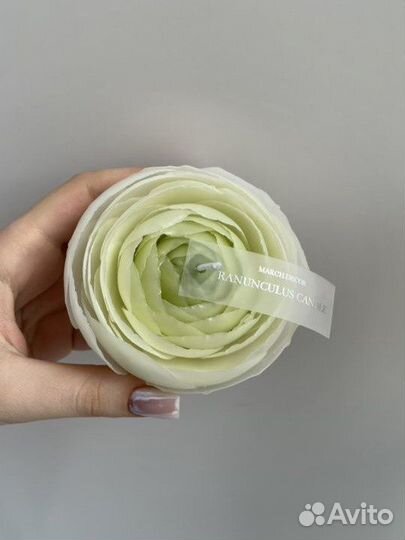 Свеча цветок (пион) ручной работы