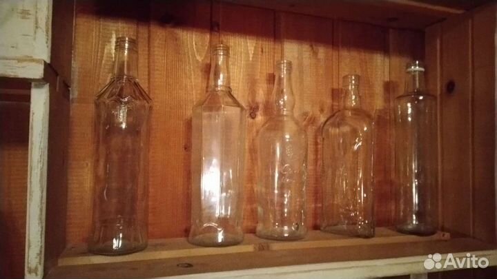 Стеклянная бутылка. 10 штук. Оптом