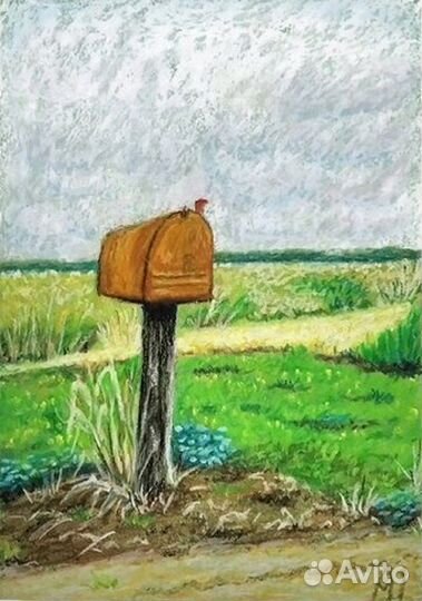 Картины рисунки масляной пастелью на бумаге