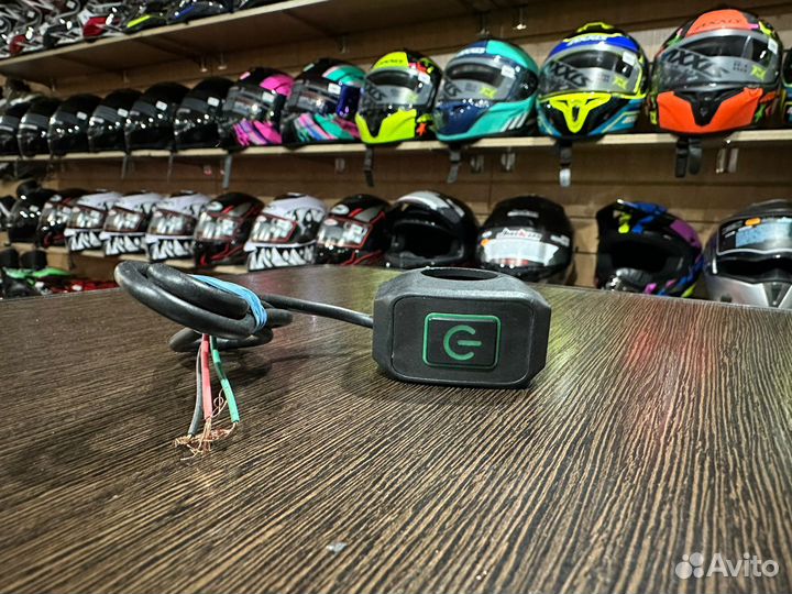 Выключатель на руль мото 1 кнопка для мото