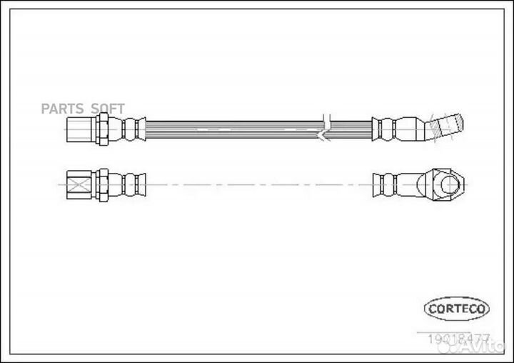 Corteco 19018477 19018477 шланг тормозной передний
