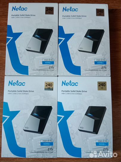 Внешний SSD Netac Z7S 240gb. Новые