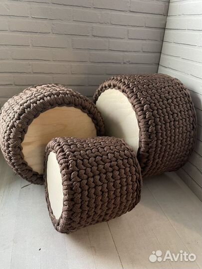 Вязаные корзинки