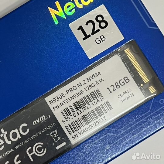 Новый SSD Netac m.2 NVMe 128gb