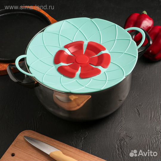 Силиконовая крышка-невыкипайка Доляна «Актеон», d2