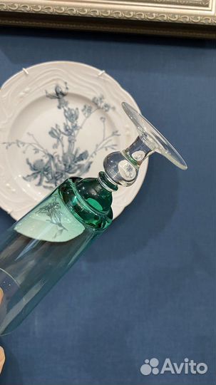 Фужер зеленое стекло гхз