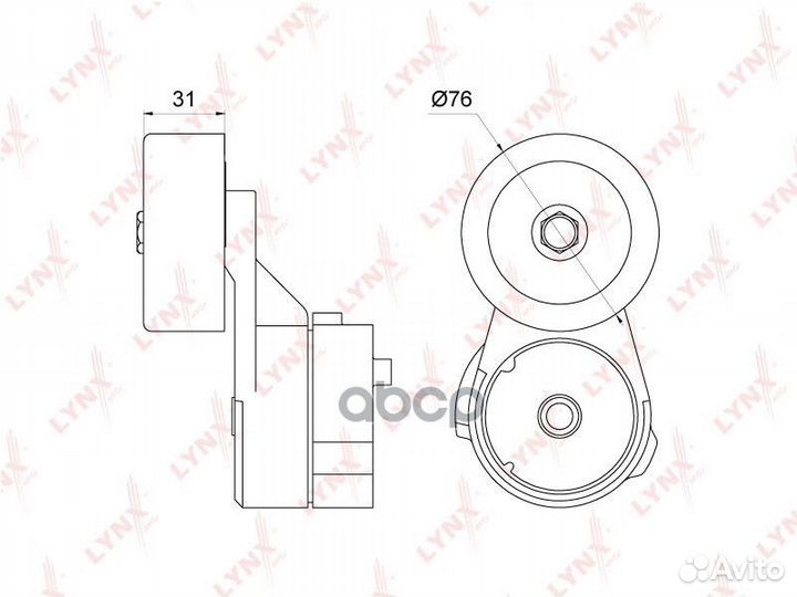 Натяжитель поликлинового ремня hyundai solaris