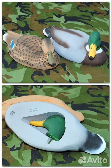 Чучело утка кряква - селезень полистирол