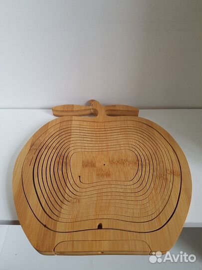 Складная корзина для фруктов из дерева новая