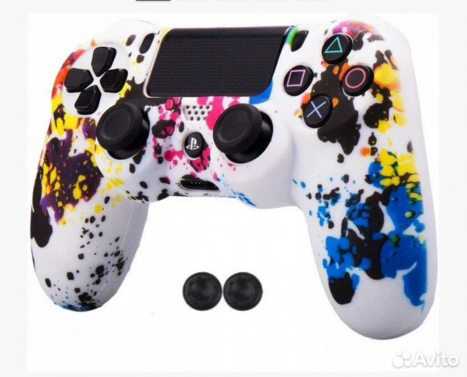 Чехол для геймпада силиконовый Dualshock 4 Граффит