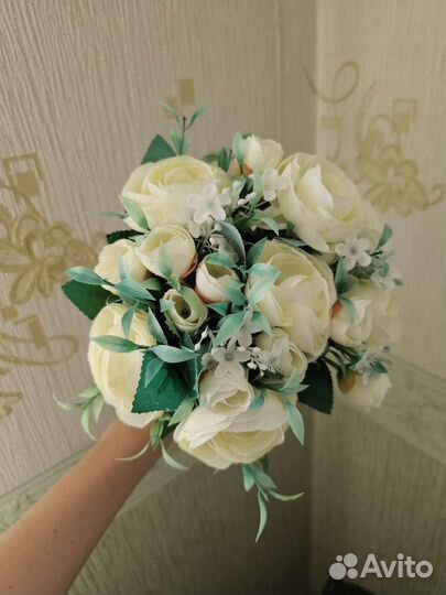 Искусственные цветы, новые, пионы, розы