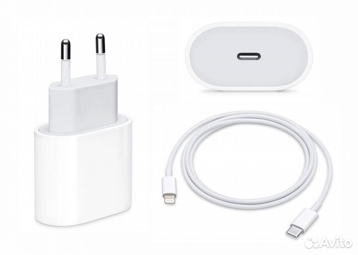Быстрая зарядка для apple 20w с кабелем, без