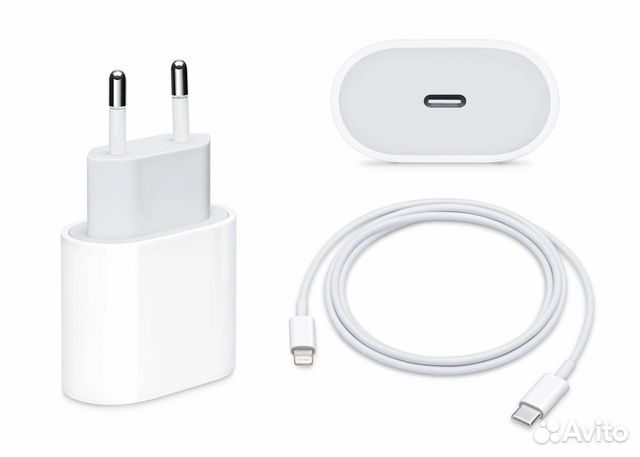 Быстрая зарядка для apple 20w с кабелем, без