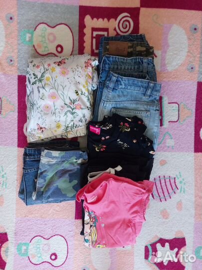 Вещи для девочки пакетом на рост 122-128