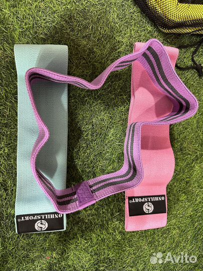 Фитнес-резинки тканевые (набор в мешочке) 3 шт