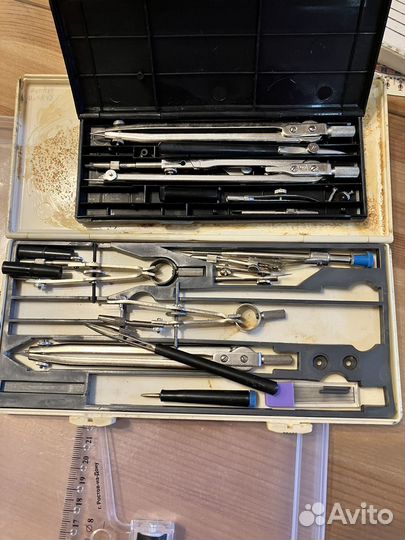 Линейка,готовальня,решина СССР